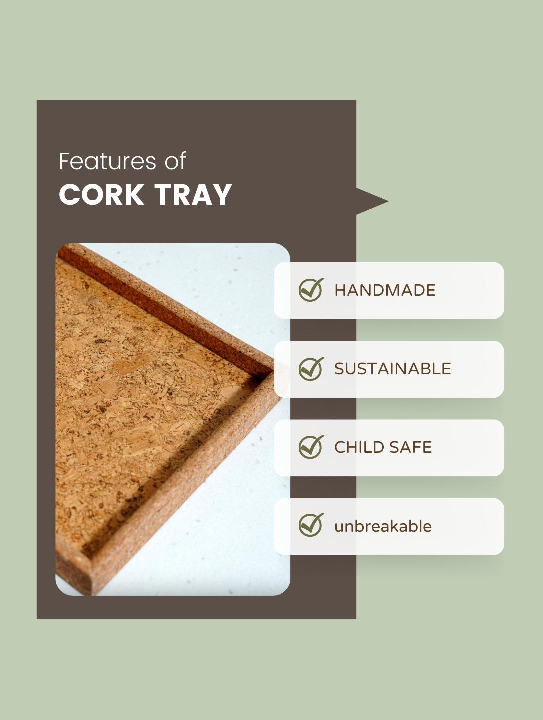 Cork Serving Tray (small) - beige